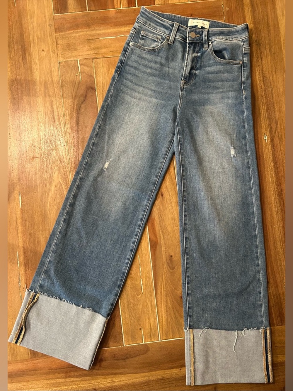 Risen‎ Jeans Light Wash Denim Waistband - Size 3/26 - Picture 2 of 8